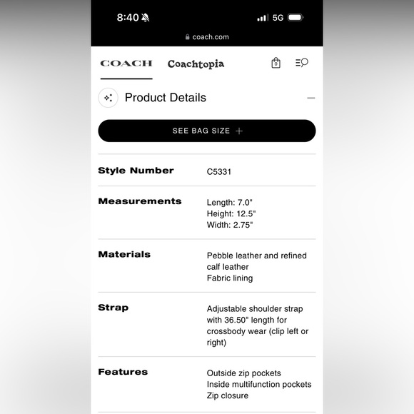 Coach Gotham Pack - Picture 14 of 14